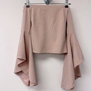 Windsor Off The Shoulder Bell Sleeve Crop Top